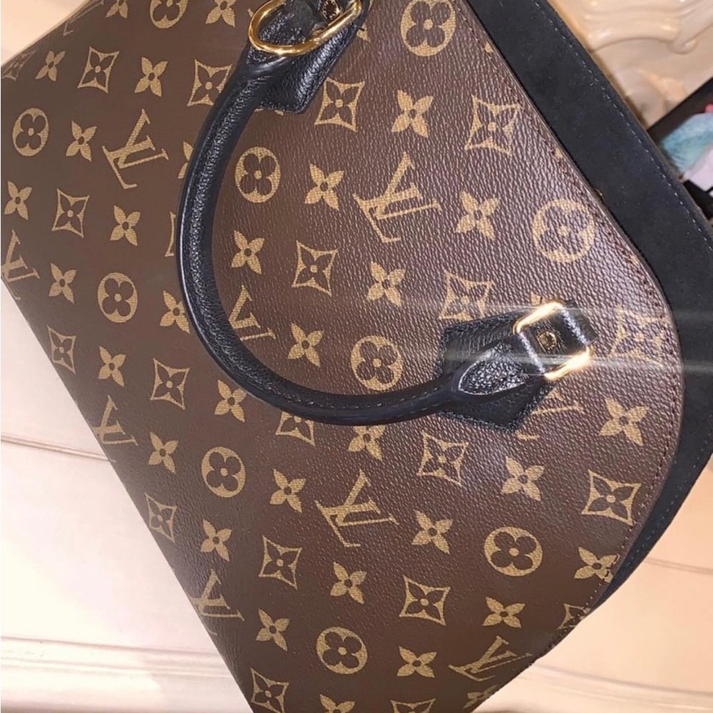 Louis Vuitton Brown and Black Monogram Tote